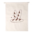 thumbnail image 1 of Sac à Pain en Lin Réutilisable pour Baguettes Françaises, Petits Pains, Rangement à Cordon, Garde les Produits de Boulangerie Frais, 1 of 2
