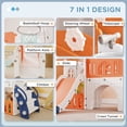 thumbnail image 4 of Qaba 7 in 1 Toddler Slide with Basketball Hoop, for 1-3 Years, Orange, 4 of 10