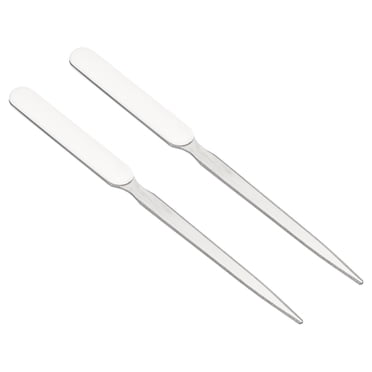 Unique Bargains Trancheur d'Enveloppes à Main, Ouvre-Lettres en Acier Inoxydable Léger, Couteau Ouvre-Lettres à Main, Lot de 2 (Blanc)