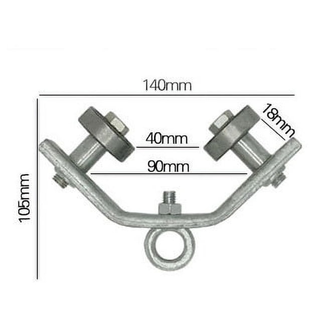 Dpityserensio Leg Pulley Proxy Hoist Pulley Suspension Round Flat Cable Steel Rope Angle Iron off Pulley Pulley Assembly
