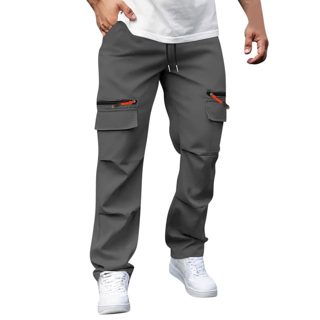 Ceisia Men's Relaxed Straight Cotton Gift Cargo Multi-pocket Pants Soft Abrasion-resistant 3D Pockets Multi-Color