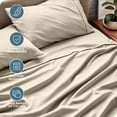 thumbnail image 4 of Bare Home Premium 1800 Collection Ensemble de Draps 4 Pcs, Très Grand Californien, Sable, 4 of 10