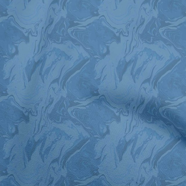 oneOone Rayon Medium Blue Fabric Abstract Dress Material Fabric Print Fabric By The Yard 56 Inch Wide