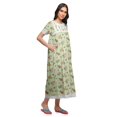 thumbnail image 2 of Moomaya Printed Sleepwear Cotton Ruffled Border Womens Maxi Nightdress, 2 of 5