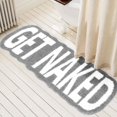 thumbnail image 1 of Homantic Get Naked Bath Mat Long Bathroom Rug - Super Soft Funny Bath Mat Non Slip Grey Bathroom Decor, Water Absorbent Runner Rugs for Sink Bathtub and Shower Gray 24" x 59", 1 of 7