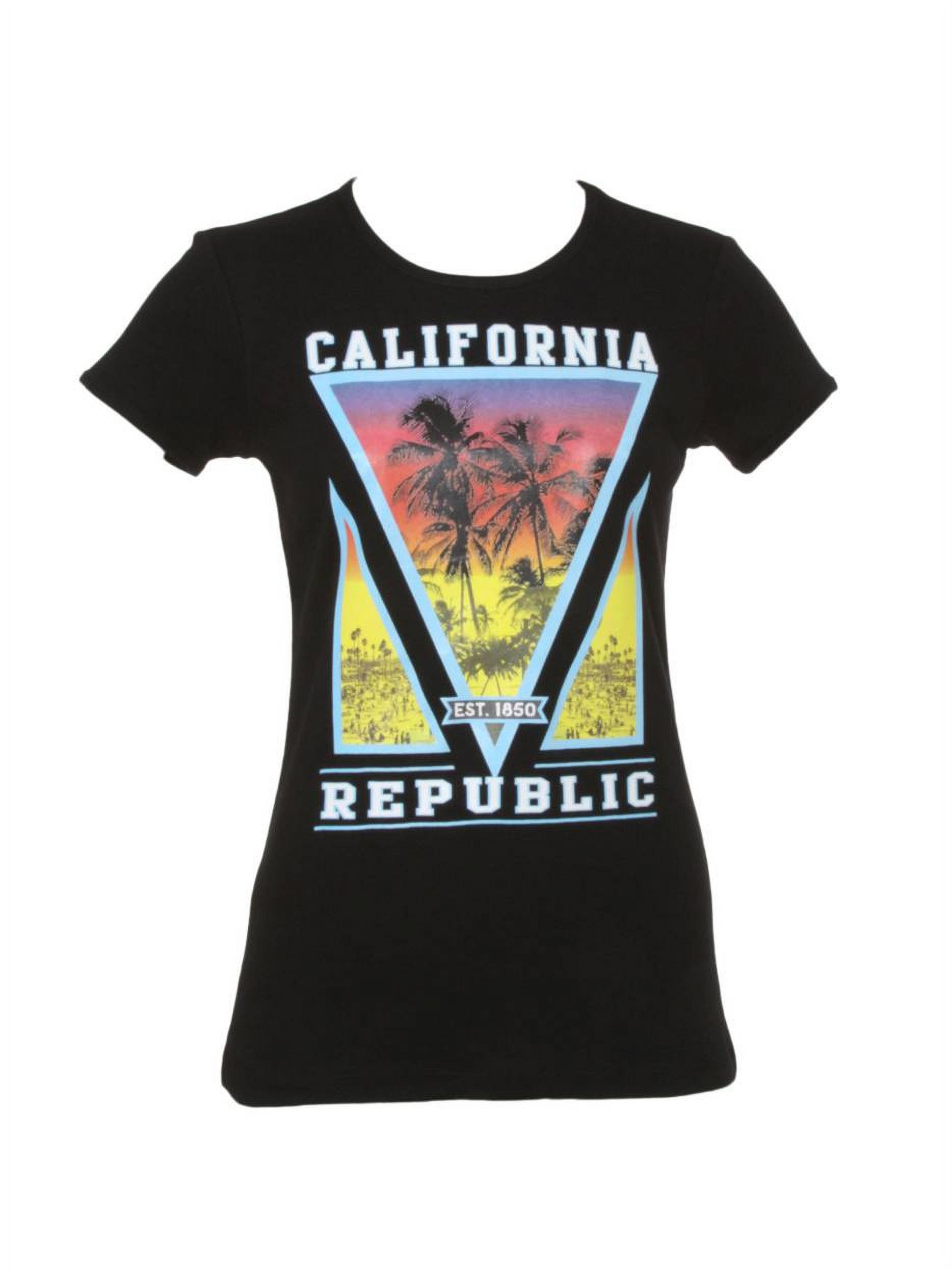 Cali T-Shirt à Manches Courtes pour Femmes Pride - Palmiers - 2X-grand Noir