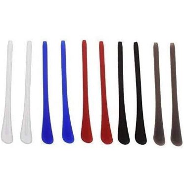 5 Paires Embouts de Lunettes en Silicone Pièces de Chaussettes Tube de Remplacement pour Pieds de Lunettes en Métal Fin