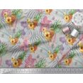 thumbnail image 3 of Tissu de Georgette Poly Gris Pomme Imprimé par Yard 52 Pouces de Large, 3 of 3