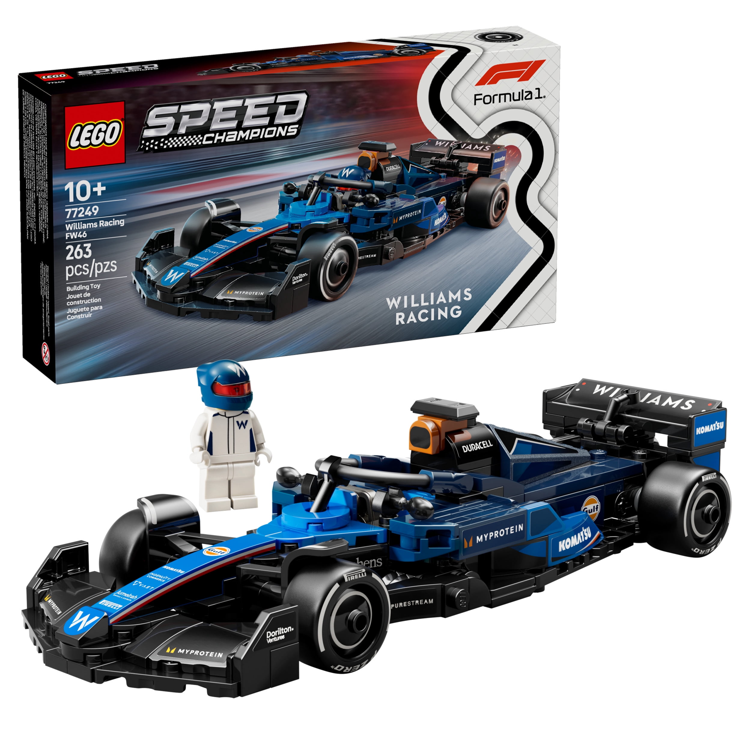 LEGO Speed Champions Williams Racing FW46 F1 Race Car Toy