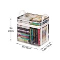 thumbnail image 3 of TIMIFISStudent Book Storage Bag Transparent Storage Box Foldable Handheld Books School Supplies Organising Box, 3 of 3