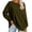 ZC-Army Green, variant on CFLVAEK Waffle Knit Sweatshirts for Women Casual Solid Drop Shoulder Shirt Flowy Long Sleeve Going Out Shirts Oversized Crew Neck Ladies Fall Blouses