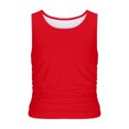 thumbnail image 5 of BVOFAR Womens Crew Neck Sleeveless Tank Tops Side Ruched Slim Fitted Blouses Summer Solid Color Casual T-Shirts 2025, 5 of 5