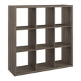 thumbnail image 1 of ClosetMaid Decorative Bookcase Open Back 9-Cube Storage Organizer, Graphite Gray, 1 of 8