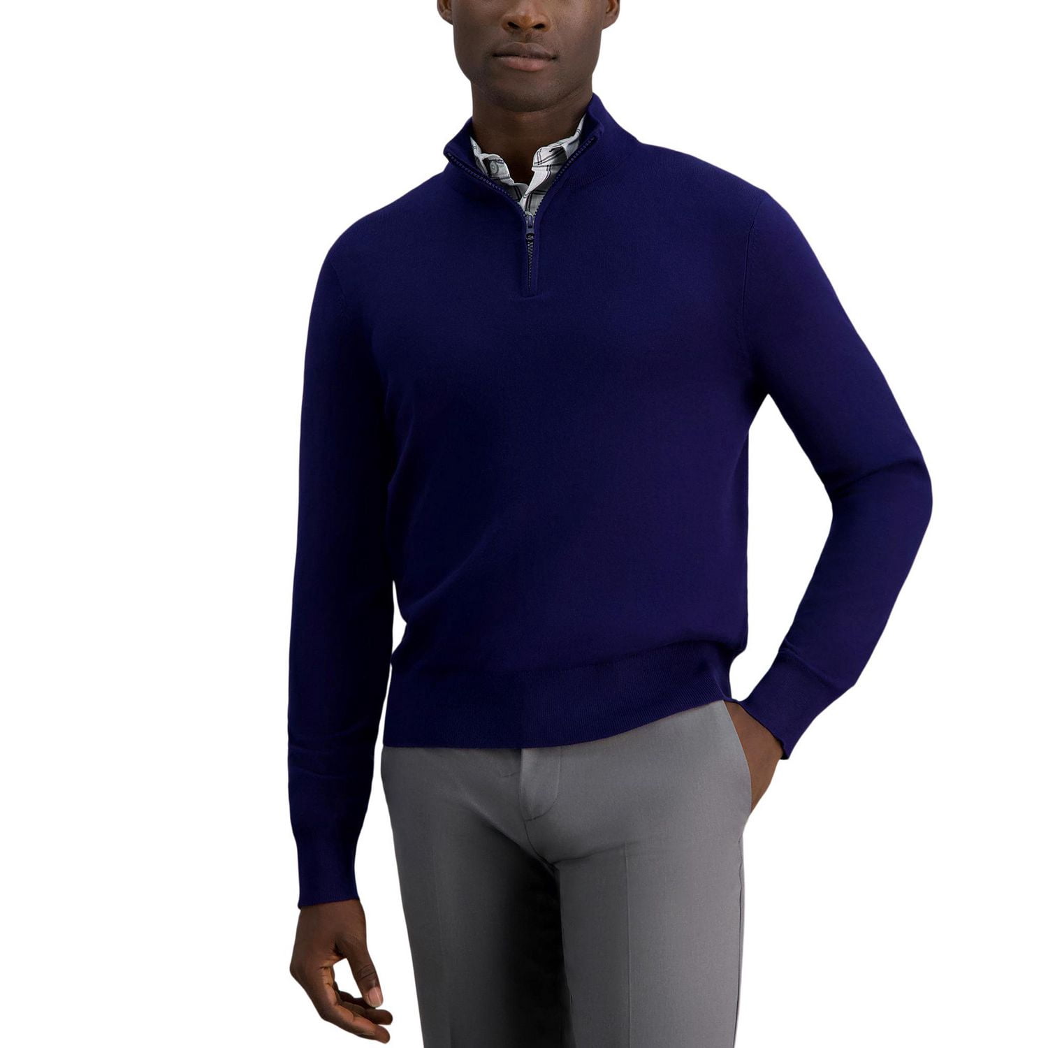 Haggar® chandail à col montant 1/4 de fermeture éclair pour hommes