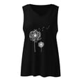 thumbnail image 3 of Jovati Camisole Décontractée à Col en V pour Femmes, Sans Manches Imprimée en Mélange Coton-Polyester, Tissu Extensible Doux, Longueur Régulière, Lavable à la Machine, Haut d'Été Respirant, 3 of 4