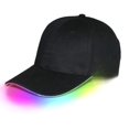 thumbnail image 1 of Led Light Up Baseball Cap Hat Cotton Cap  Pu Light Guide Fiber  Easily Adjustable Glow Club Party Sports Athletic Stage, 1 of 2