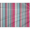 thumbnail image 3 of oneOone Tissu Polyester Lycra Multicolore Rayé Imprimé au Mètre 56 Pouces de Large, 3 of 3
