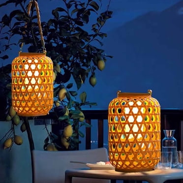 Wzzjkit Solar Lights Outdoor Lanterns Outdoor Hanging Hollowed Out Decor Lantern LED Decorative Solar Lights for Fence Yard Garden Patio Outdoor Solar Lights for Yard