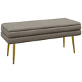 thumbnail image 1 of HOMCOM End of Bed Bench, Upholstered Bedroom Bench with Storage Beige, 1 of 10