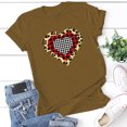 thumbnail image 2 of Hauts d'Été pour Femmes 2023 Femmes Décontracté Imprimé Manches Courtes Col Rond T-Shirt Ample Blouse Hauts, 2 of 3