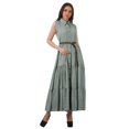 thumbnail image 1 of Moomaya Robes à Étages en Rayonne pour Femmes Imprimées Col Classique Robe-Chemise Femmes, 1 of 4