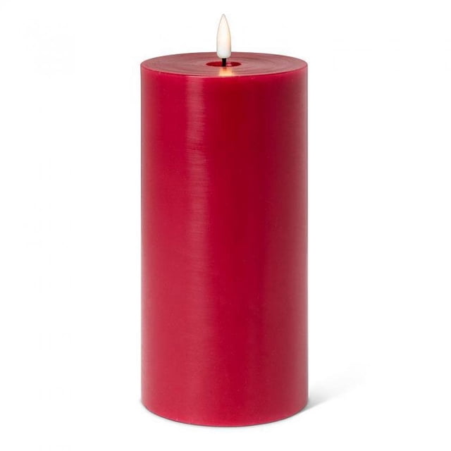 Set of 4 Red Led Pillar Candle