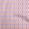 thumbnail image 1 of oneOone Cotton Poplin Light Pink Fabric Asian Ikat Craft Projects Decor Fabric Printed By The Yard 42 Inch Wide, 1 of 4