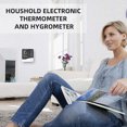 thumbnail image 2 of Zootealy HTC-1 Large Screen Hoom Thermometer Hygrometer Indoor Electronic Thermometer with LCD Display Electronic Alarm Clock, 2 of 8
