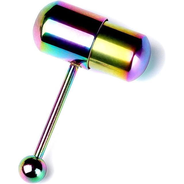 Vibrating Tongue Mixed Colors Prickly Straight Barbells Body Piercing Jewelry for Women Men Vibrating Adul