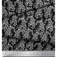 thumbnail image 3 of Soimoi Tissu Satin Modal Feuilles & Floral Imprimé au Mètre 42 Pouces de Large, 3 of 3