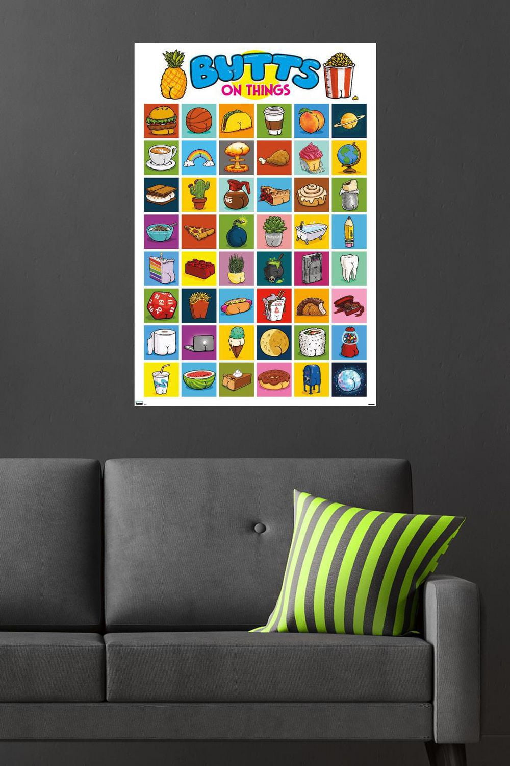 Brian Cook: Butts on Things - Collage Wall Poster, 22.375" x 34"