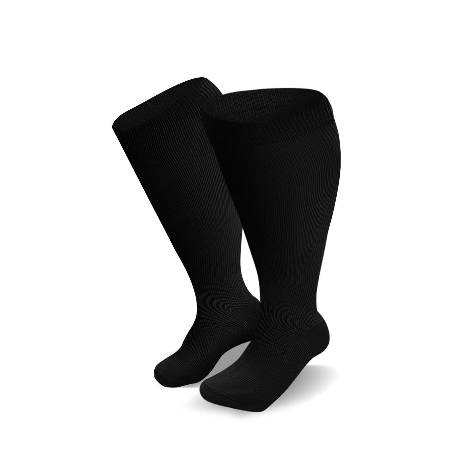 Plus Size Compression Socks for Women Men, Knee High Wide Calf Support ...