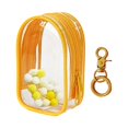 thumbnail image 1 of MERIGLARE Clear Figure Display Bag with Keychain Mini Doll Storage Bag for Mini Figure Yellow, 1 of 7