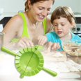 thumbnail image 2 of Empanada Maker Dumpling Mold, 4 Inch Ravioli Pierogi Press, 2 in 1 Dough Cutter Sealer, Plastic Calzone Pot Pie Maker, Kitchen Tool for Hand Pie Turnover Samosa Gyoza, A Chaotic Mold, 2 of 5