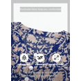 thumbnail image 4 of ORUYROP Blouses Décontractées Boho à Imprimé Floral Col en V Manches Longues Amples pour Femmes, 4 of 7