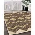 thumbnail image 3 of Ahgly Company Tapis d'Intérieur Rond Lavable en Machine Transitionnel Sable, 6 Pieds Rond, 3 of 7