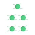 thumbnail image 1 of relayinert 1/2/3/5 Confort et Durabilité des Chaises Coussin Rond Doux et Confortable Vert 5 Pcs, 1 of 6