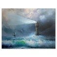 thumbnail image 2 of Designart Lighthouse Shining Light During Stormy Night II Canvas Wall Art, 2 of 4