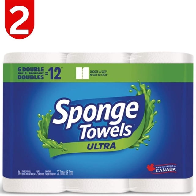 SpongeTowels Ultra Choose-A-Size Paper Towel, 2-ply, 6-pk | 2 Pack
