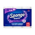 thumbnail image 1 of SpongeTowels UltraPro Extra Strong and Absorbent Paper Towels, 6 Double Rolls = 12 Regular, 88 Sheets Per Roll, 1 of 6