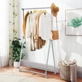 thumbnail image 3 of Gymax Extendable Clothing Garment Rack Heavy Duty Foldable Clothes Rack W/Hanging Rod, 3 of 10
