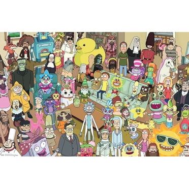 Rick And Morty - Group Wall Poster, 22.375" x 34"
