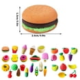thumbnail image 3 of Clearance! Delayuji Home Decor A Group of 10 Cake Eraser Vegetable Fruit Modeling Eraser 3D Assembly Eraser One Size Multi-Color, 3 of 8