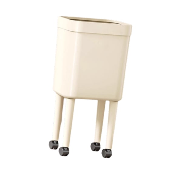 veasfak Trash Can Garbage Can Household Ergonomic Easy to Move Easy to Clean with Wheels