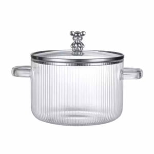 Weathertight Storage Containers Food Storage Glass Long Storage Freezer Food Containers Pantry Organization And Storage Cookware Simmer Pot Glass Cooking Pot With Lid 1.6L(54oz) Heat Borosilicate