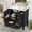 Black, variant on 30.0 Bathroom Vanity with Sink, Olive Green Bathroom Cabinet with Sink and Storage Drawers, Solid Wood and MDF
