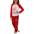 thumbnail image 1 of Kmbangi Christmas Family Pajamas Set, Deer Print Round Collar Tops+Trousers, 1 of 9