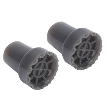 Patins pour Pieds de Béquille, Conception de Pied Rond Résistante à l'Usure, Rembourrage de Pieds de Béquille Rotatif à 360 Degrés, 2 Pcs, Caoutchouc Épaissi pour Cannes pour Intérieur pour Extérieur, Gris