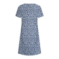 thumbnail image 4 of Pisexur Robe T-shirt Décontractée d'Été pour Femme, Col Rond, Manches Courtes, Style Bohème, Vacances, Fluide, Grande Taille, Robe Maxi, 4 of 5