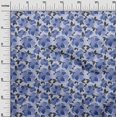 thumbnail image 3 of oneOone Silk Tabby Blue Fabric Floral Retro Sewing Craft Projects Fabric Prints By Yard 42 Inch Wide, 3 of 5